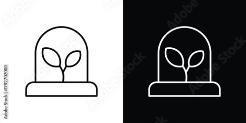 Incubator icons. Editable Stroke. logotype design concept