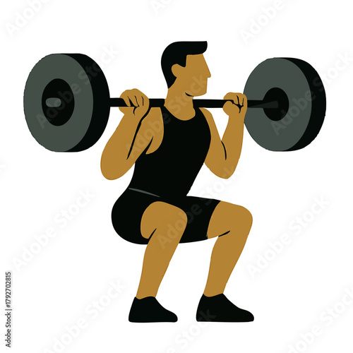 Barbell Squat vector