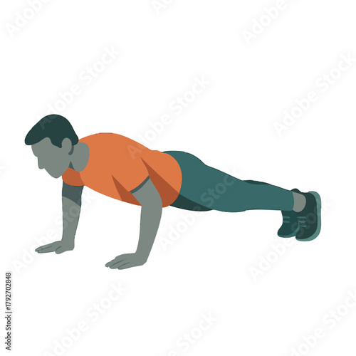 Push Up Exercise vector