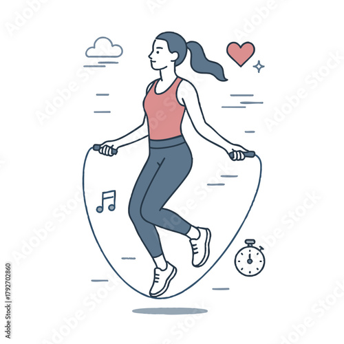 Jump Rope Training vector