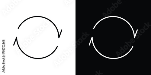 Iteration icons. Editable Stroke. logotype design concept