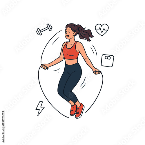 Jump Rope Workout vector