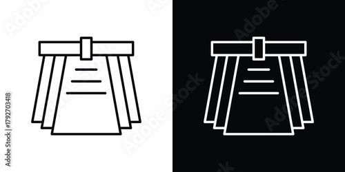 Kilt icons. Editable Stroke. logotype design concept