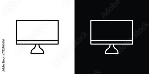 LCD icons. Editable Stroke. logotype design concept