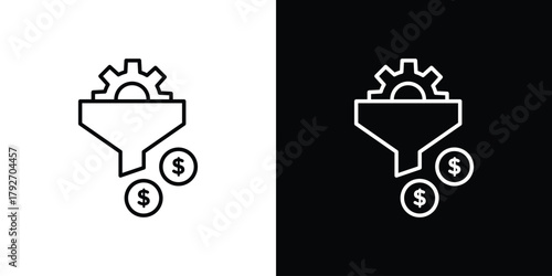 Lead generation icons. Editable Stroke. logotype design concept
