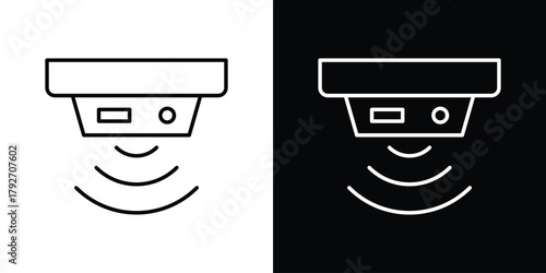 Motion sensor icons. Editable Stroke. logotype design concept