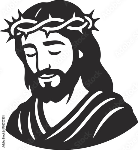 Jesus with Crown of Thorns – Symbol of Suffering