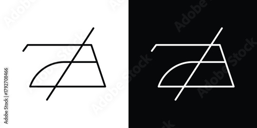 No ironing icons. Editable Stroke. logotype design concept