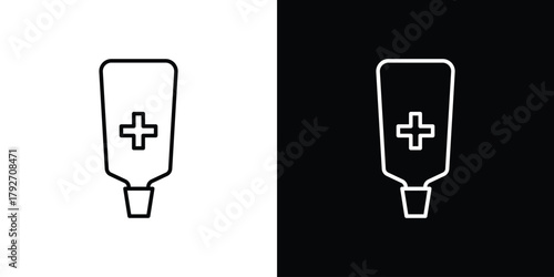 Ointment icons. Editable Stroke. logotype design concept