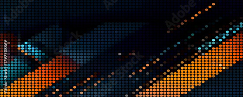 vector colorful dot, halftone, dots style