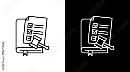 Regulatory Guidelines  White Icon Set Design