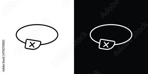 Pirate eye patch icons. Editable Stroke. logotype design concept