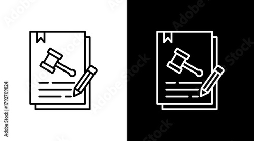 Agreement  White Icon Set Design