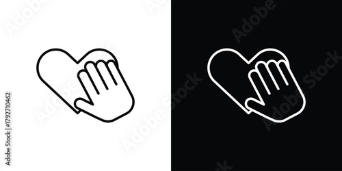 Pledge icons. Editable Stroke. logotype design concept