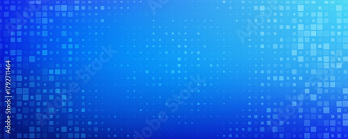 Blue Tech Finance Fintech Background Abstract Pixel Pattern. Abstract Business Tech Science Vector Illustration