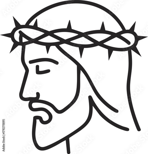 Jesus with Crown of Thorns – Symbol of Suffering