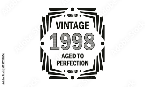 vintage 1998 aged to perfection t shirt design