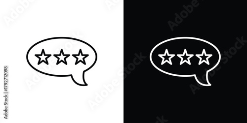 Rating icons. Editable Stroke. logotype design concept