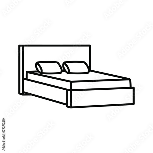 Outline illustration of a pair of jeans casual denim pants for men and women