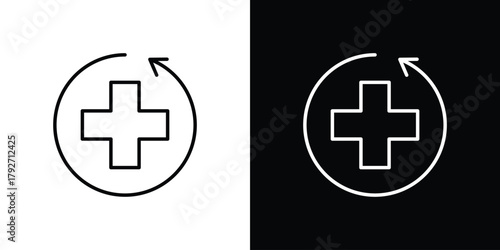 Recovery icons. Editable Stroke. logotype design concept