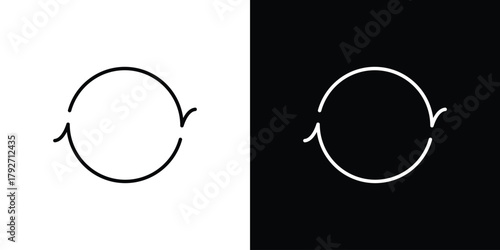 Refresh icons. Editable Stroke. logotype design concept