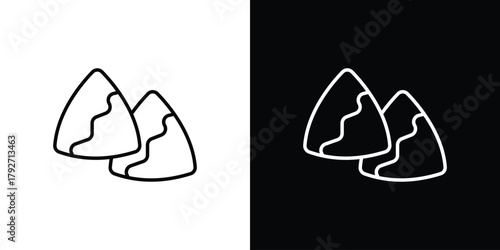 Samosa icons. Editable Stroke. logotype design concept