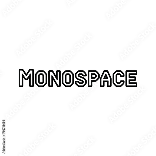 Monospace font text