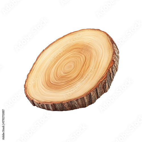 Cross section of a tree trunk