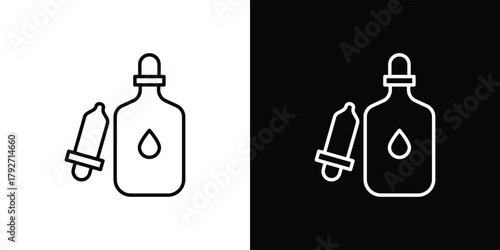 Serum icons. Editable Stroke. logotype design concept