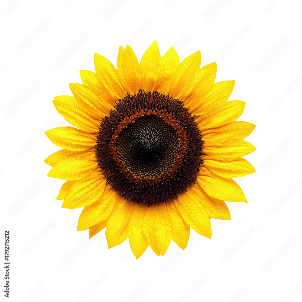 Fototapeta premium Isolated sunflower on Transparent Background