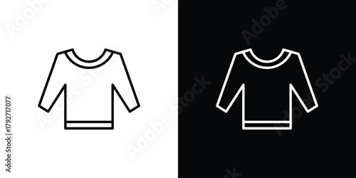 Sweatshirt icons. Editable Stroke. logotype design concept