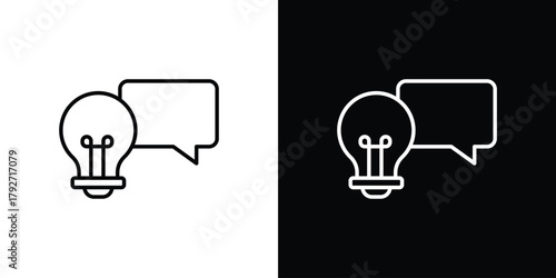 Suggestion icons. Editable Stroke. logotype design concept