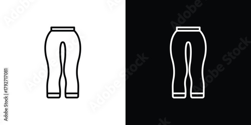 Sweatpants icons. Editable Stroke. logotype design concept