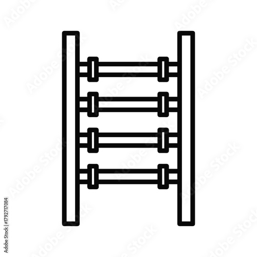 Gymnastic ladder, representing fitness, training, and exercise equipment for strength