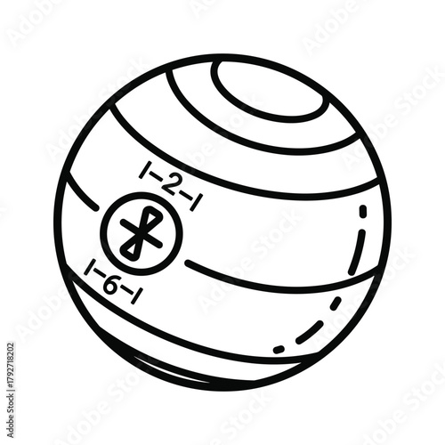 Illustration of a lacrosse ball for sport