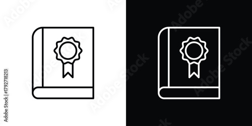 Thesis icons. Editable Stroke. logotype design concept