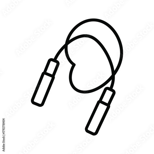 Illustration of a jump rope, perfect for fitness and cardio content creation