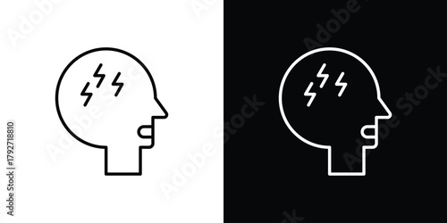 Trauma icons. Editable Stroke. logotype design concept