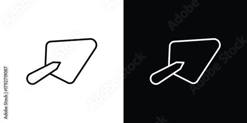 Trowel icons. Editable Stroke. logotype design concept