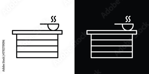 Turkish bath icons. Editable Stroke. logotype design concept