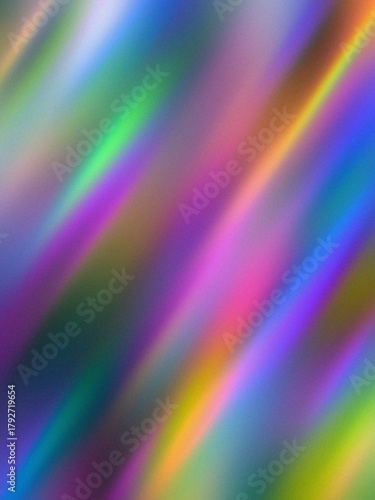 Iridescent holographic colorful grainy noise gradient abstracts artistic ethereal illustration background poster template