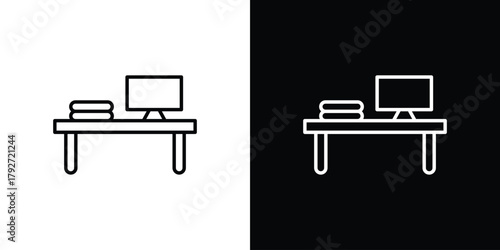 Workspace icons. Editable Stroke. logotype design concept