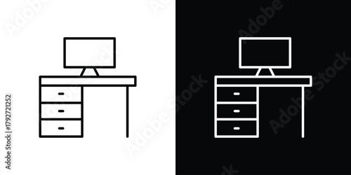 Workspace icons. Editable Stroke. logotype design concept