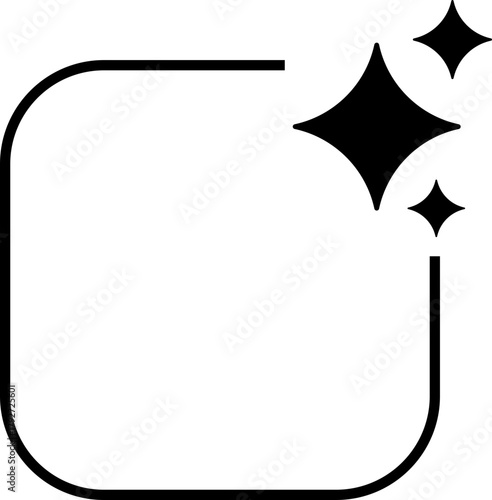 AI generator icon, sparkle magic wand symbols, artificial intelligence interface buttons, app design creative technology modern flat and line vector illustration pack