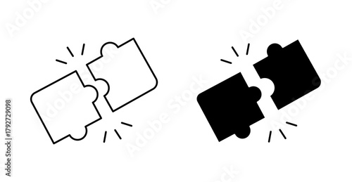 Two Puzzle Pieces Icon