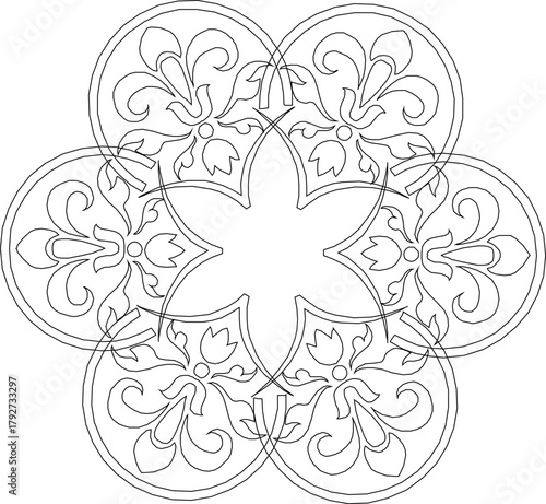 sketch vector illustration silhouette design icon logo symbol ornament decoration decoration mandala rosette abstract modern classic vintage ethnic traditional symmetric 