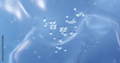 Wallpaper Mural Trifluralin rotating molecular structure, 3d model of herbicide
 Torontodigital.ca