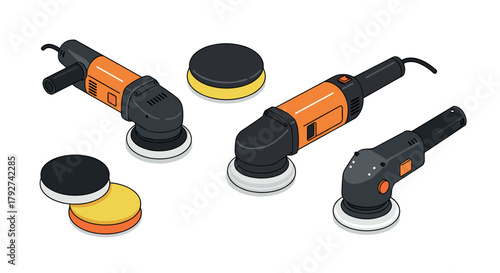 Isometric orbital polishers and pads in modern design