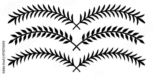 Set of circular laurel wreath. Emblem floral Greek branch of oak leaves, eucalyptus leaf, Wheat, winner award, champion medal, swirls, twigs and flower ornaments vector	