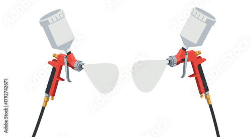 Dual spray guns precision tools for professional painting projects